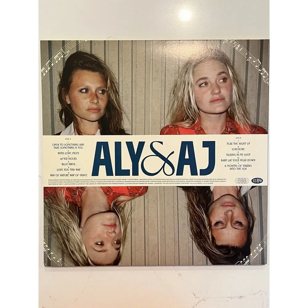 *AUTOGRAPHED* Aly & AJ "With Love From" Pillowcase LP vinyl wax! signed #2 - Picture 4 of 6